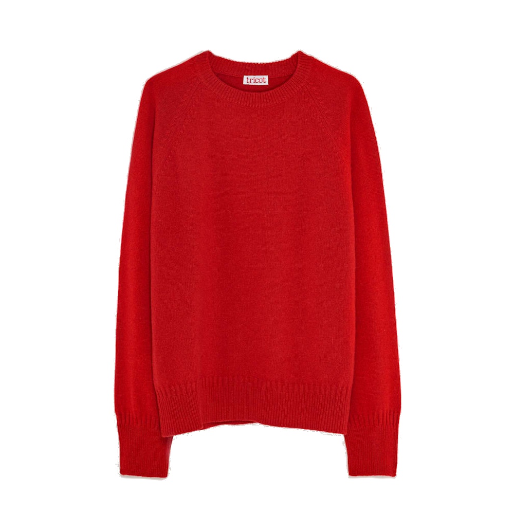Red Recycled Cashmere Sweater | polychromist